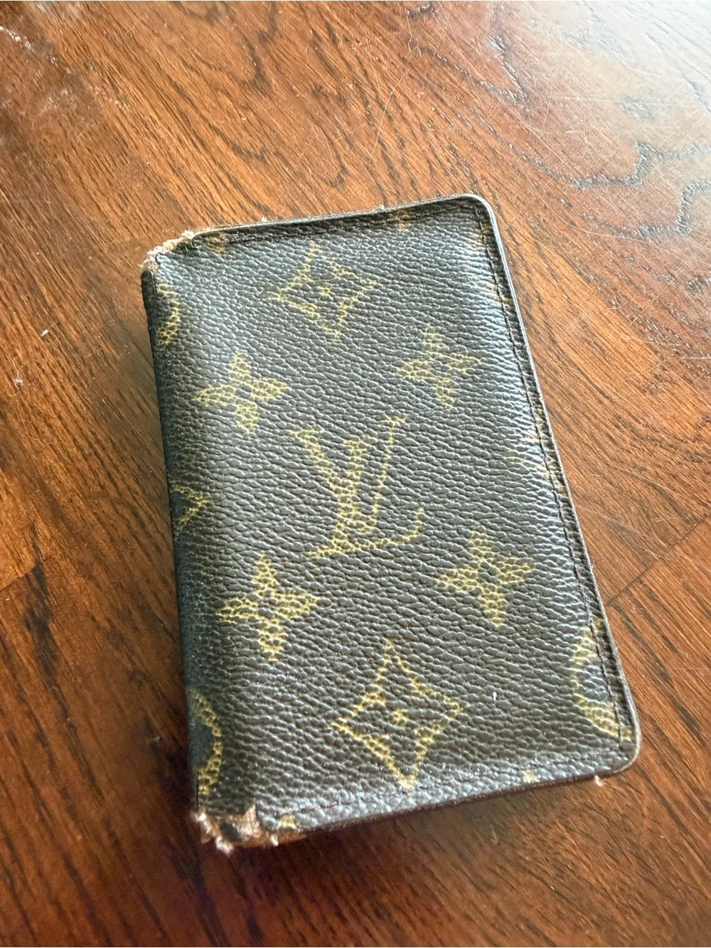 Authentic Vintage Louis Vuitton Monogram Wallet Card Holder in Brown LOVED